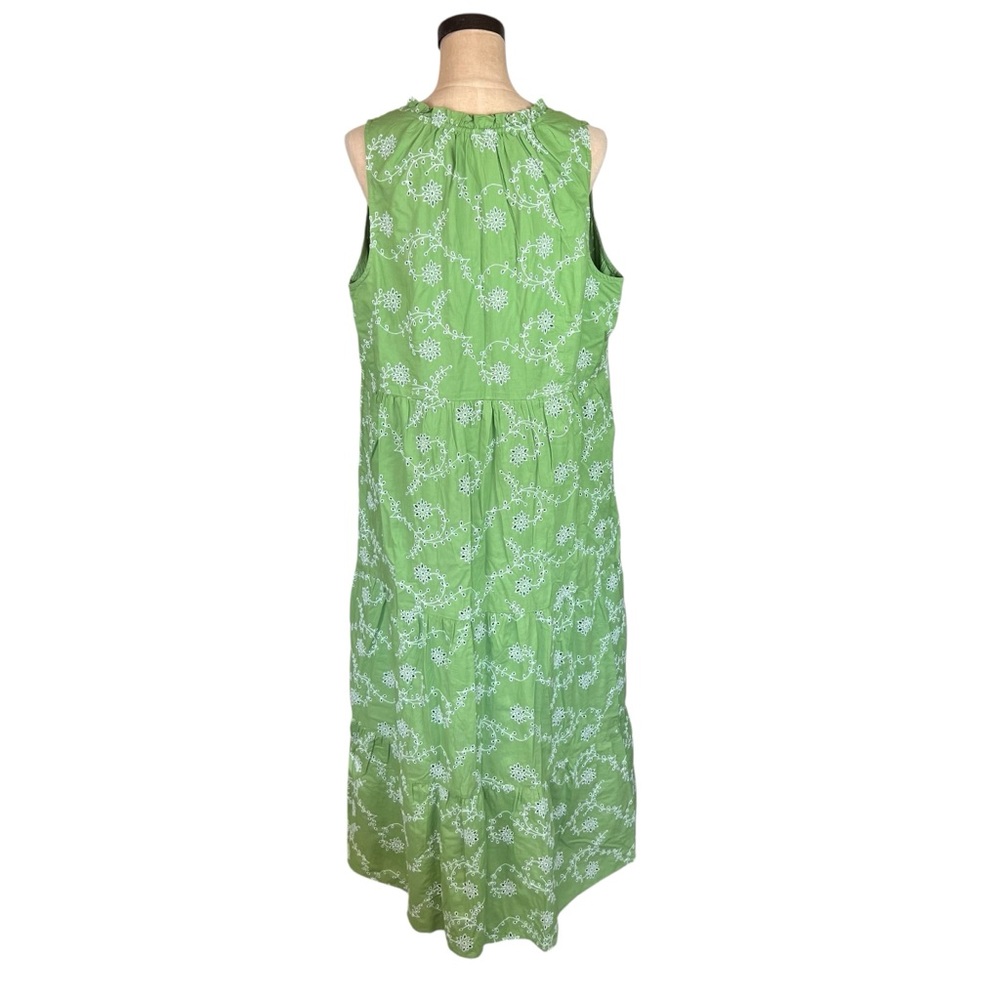 J. Jill sleeveless tiered women’s maxi dress in snap pea SZ XL - Picture 6 of 12
